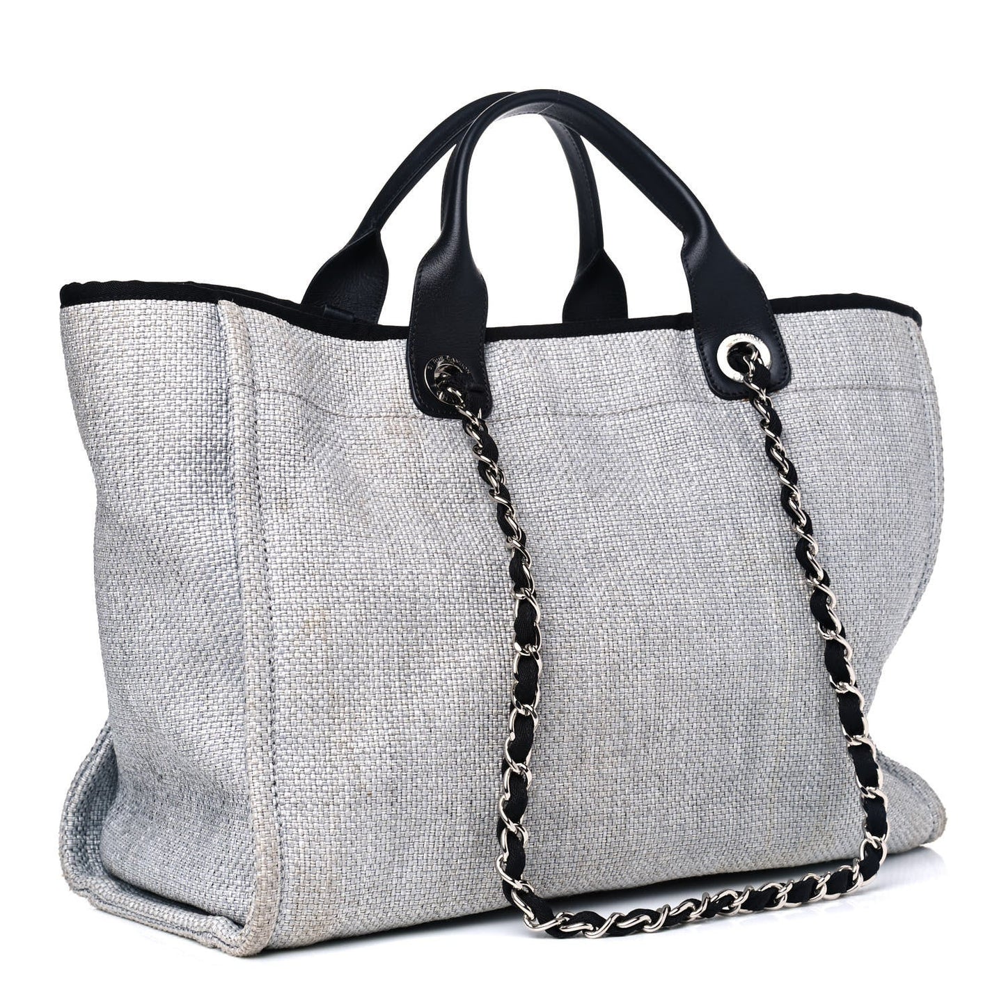 Chanel Woven Straw Raffia Medium Deauville Tote