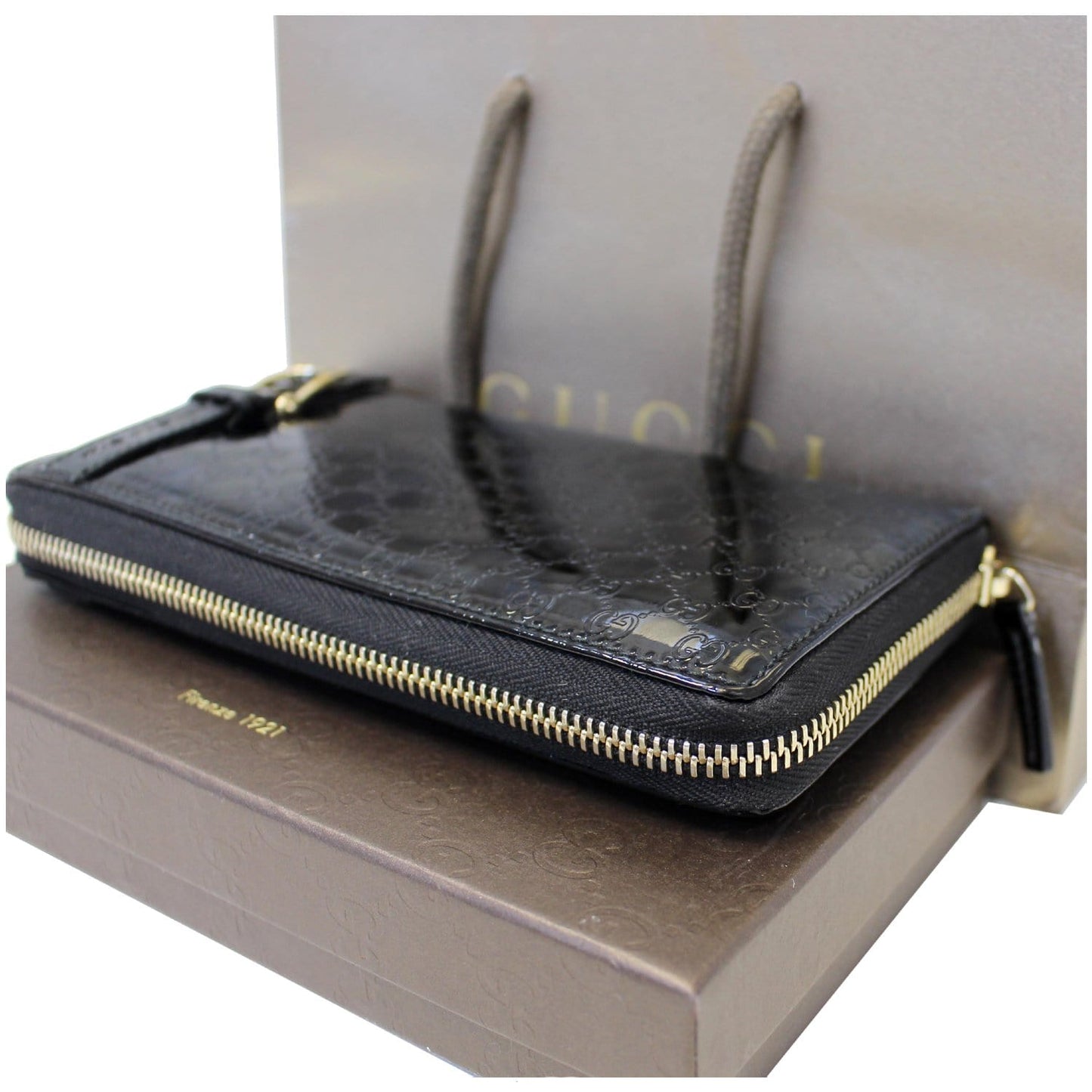 GUCCI Nice Microguccissima Patent Leather Wallet 309758
