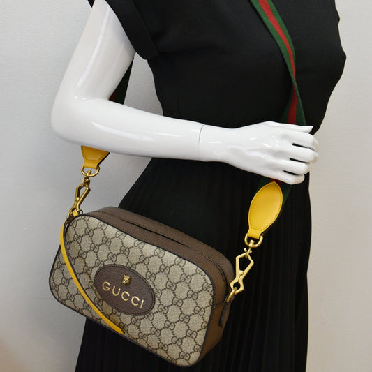 GUCCI Neo Vintage GG Supreme Canvas Messenger Bag Beige 476466