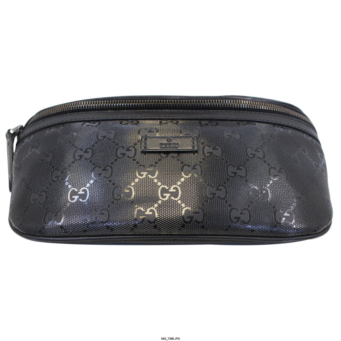 GUCCI GG Imprime Monogram Waist Bum Bag Black 233269