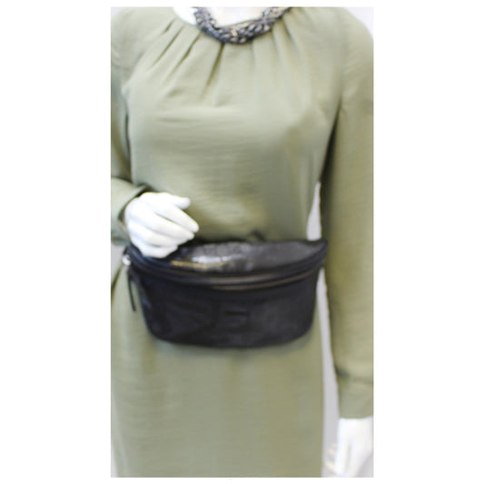 GUCCI GG Imprime Monogram Waist Bum Bag Black 233269