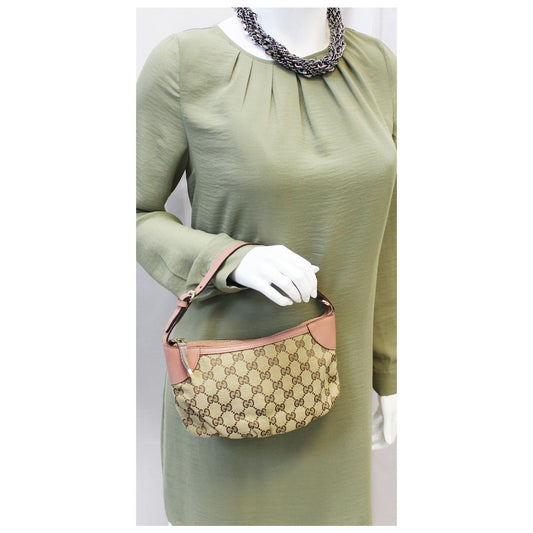 GUCCI GG Canvas Beige/Pink Accessories Pochette Bag