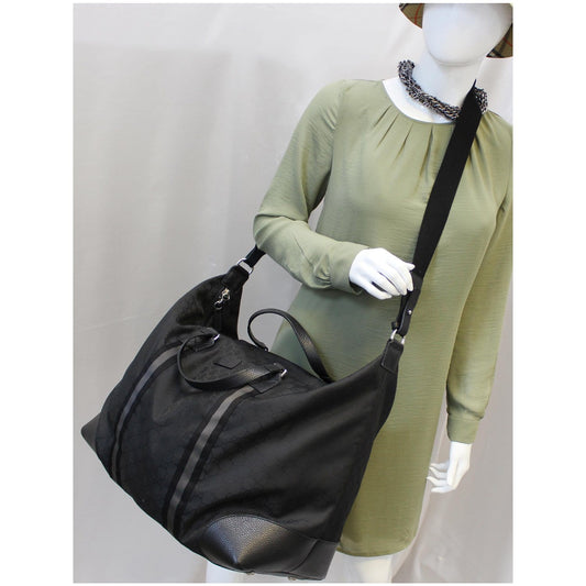 Gucci Nylon GG Guccissima XL Travel Duffle Luggage Bag 449180