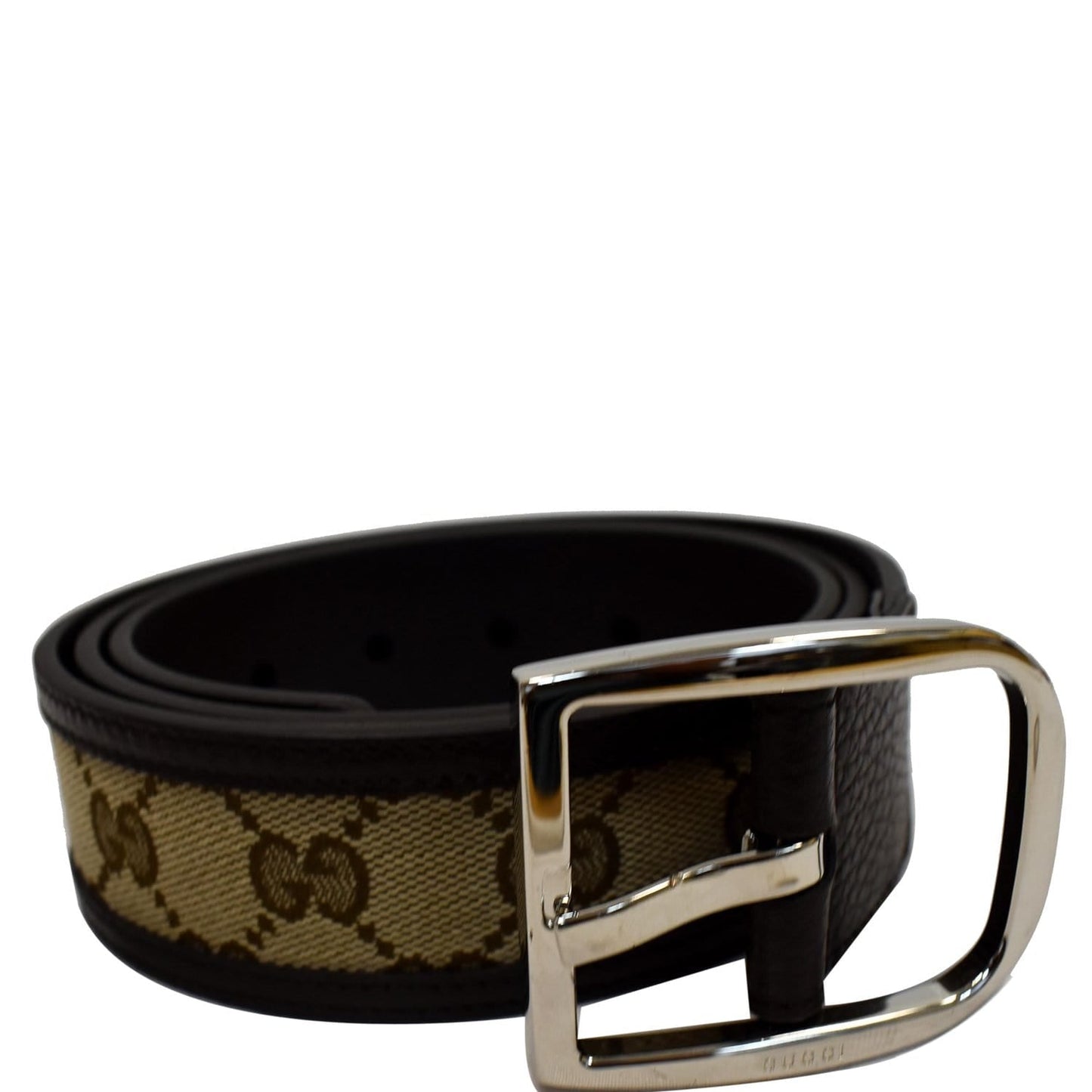 GUCCI GG Canvas Leather Belt Beige Size 90/36 - 25% OFF