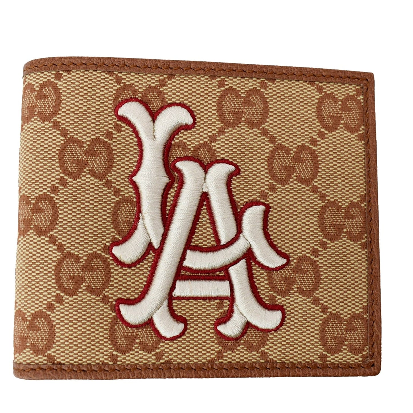 GUCCI GG LA Angels Patch Bi-fold Wallet Beige 547787