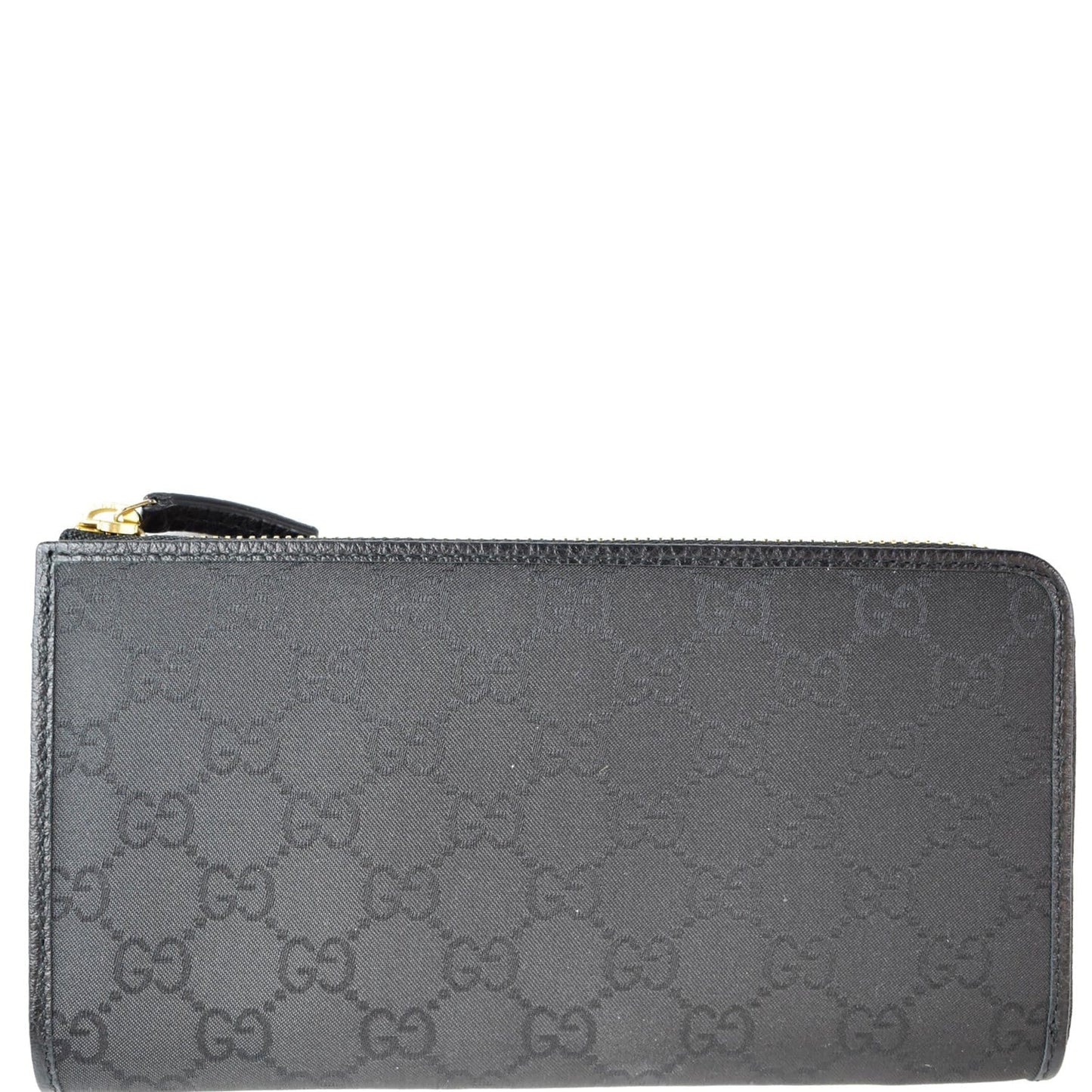 GUCCI GG Canvas Zip Around Wallet Black 332747