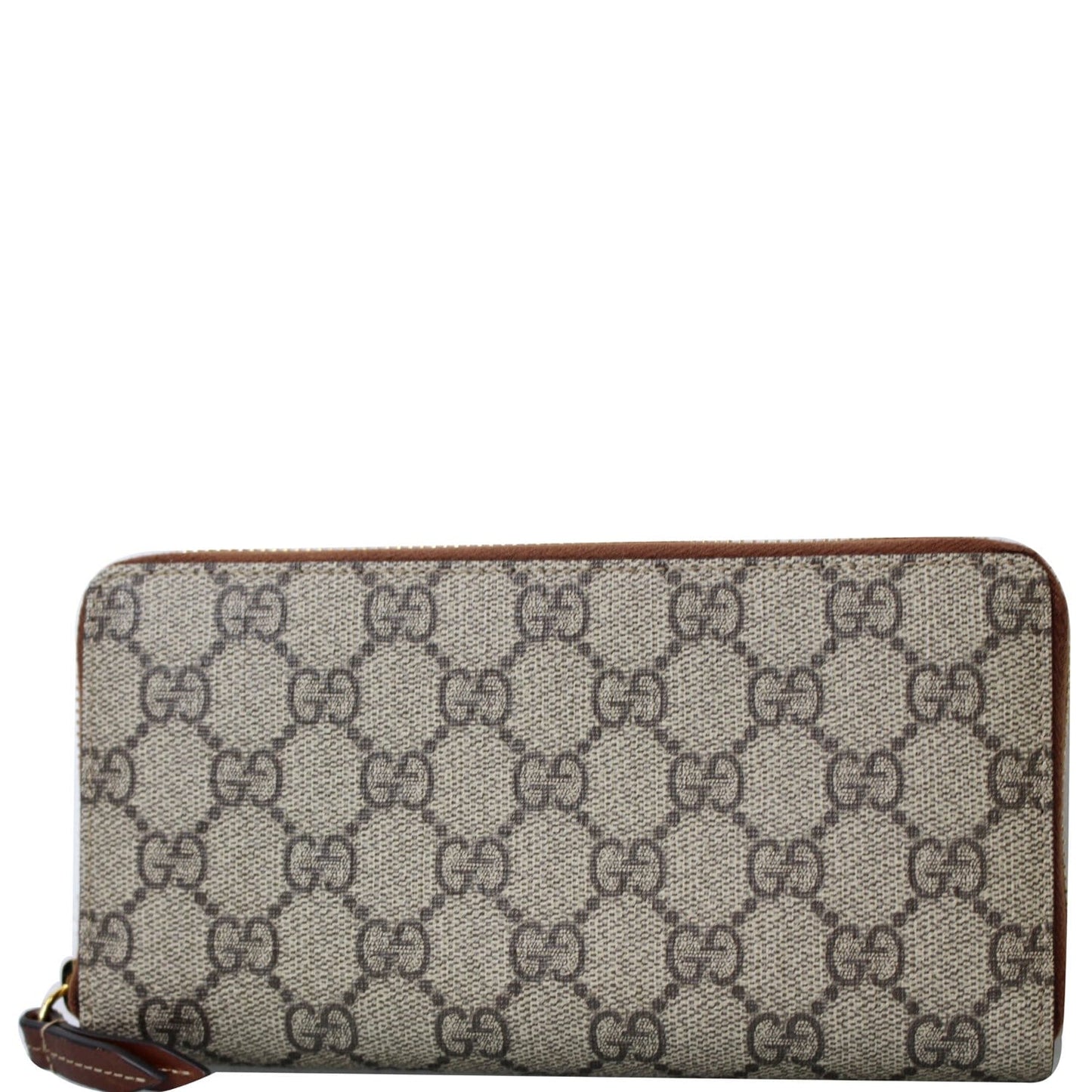GUCCI GG Supreme Zip Around Wallet Beige 410102