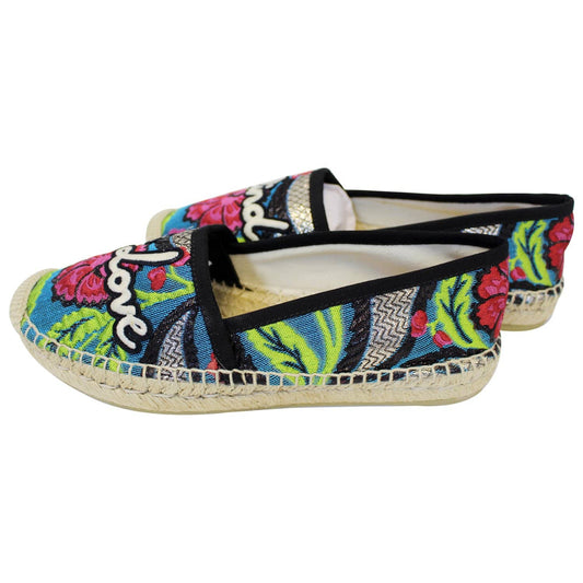 GUCCI Embroidered Blind For Love Espadrilles Flat Multicolor US 6 - Last Call