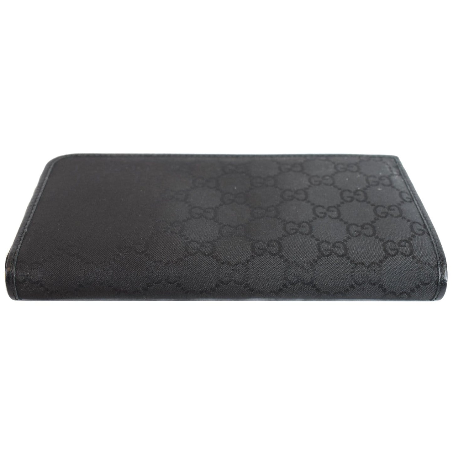 GUCCI GG Canvas Zip Around Wallet Black 332747