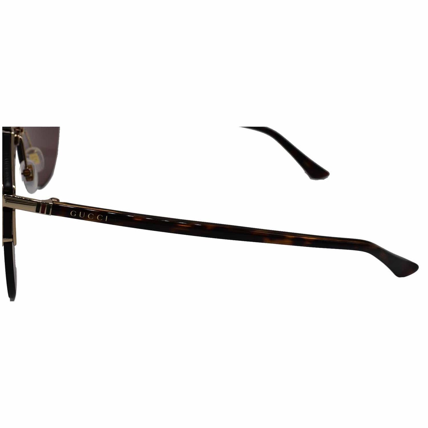 GUCCI GG0584S 003 Gold Havana Sunglasses Red Lens