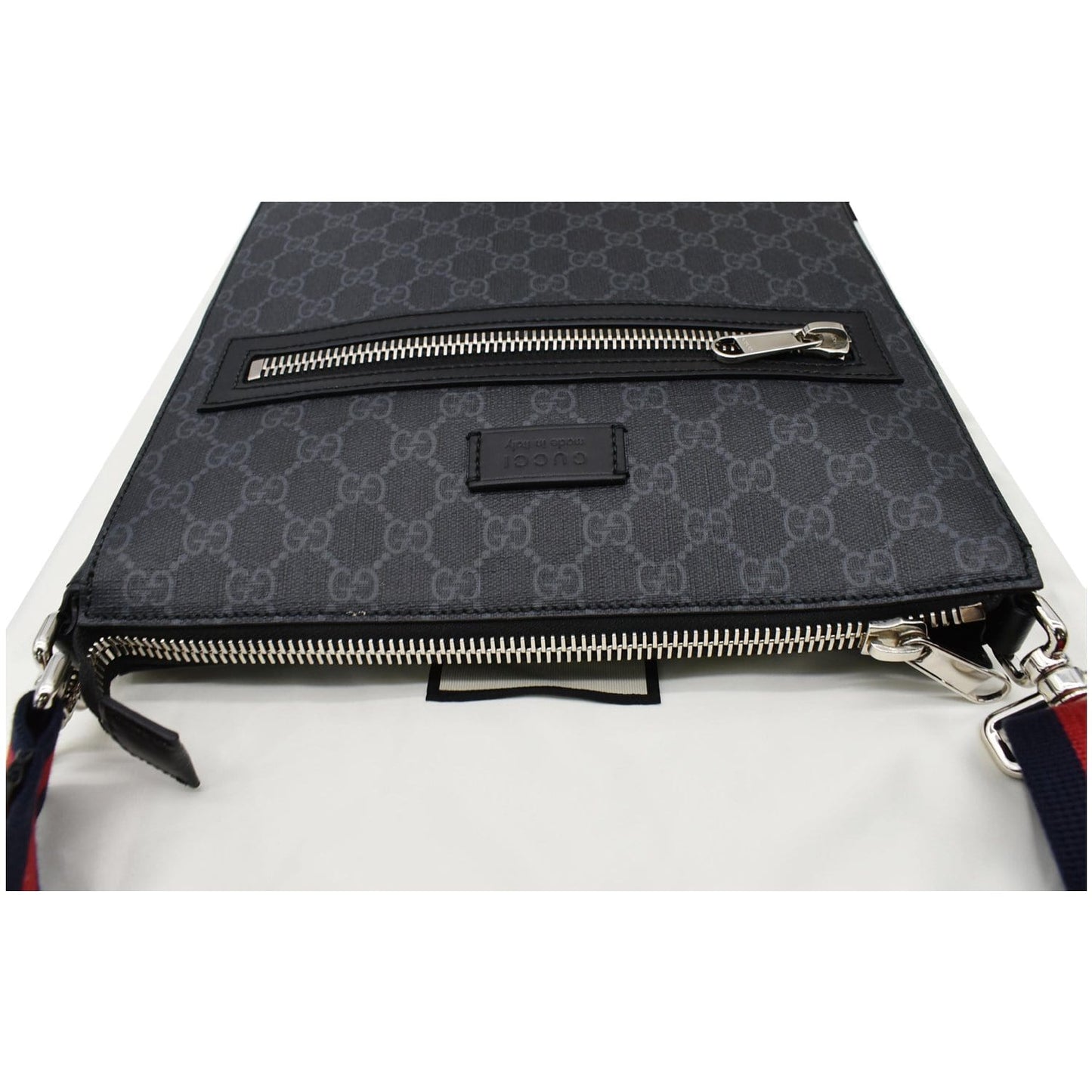 GUCCI GG Supreme Square Messenger Bag Black 474137