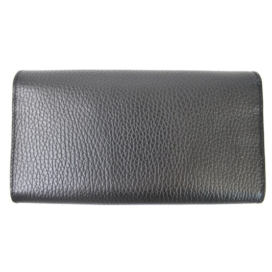 GUCCI GG Interlocking Continental Leather Wallet Black 598166