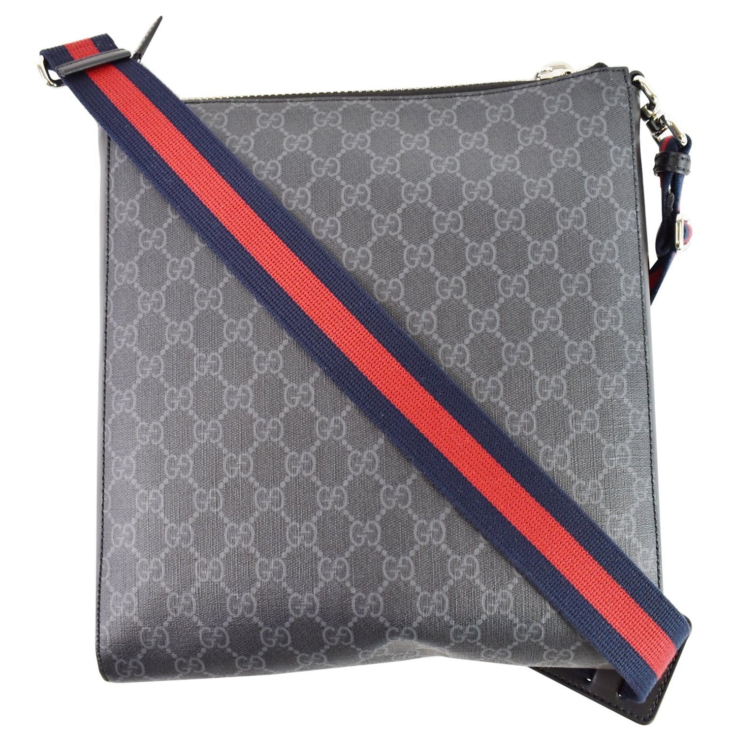 GUCCI GG Supreme Square Messenger Bag Black 474137