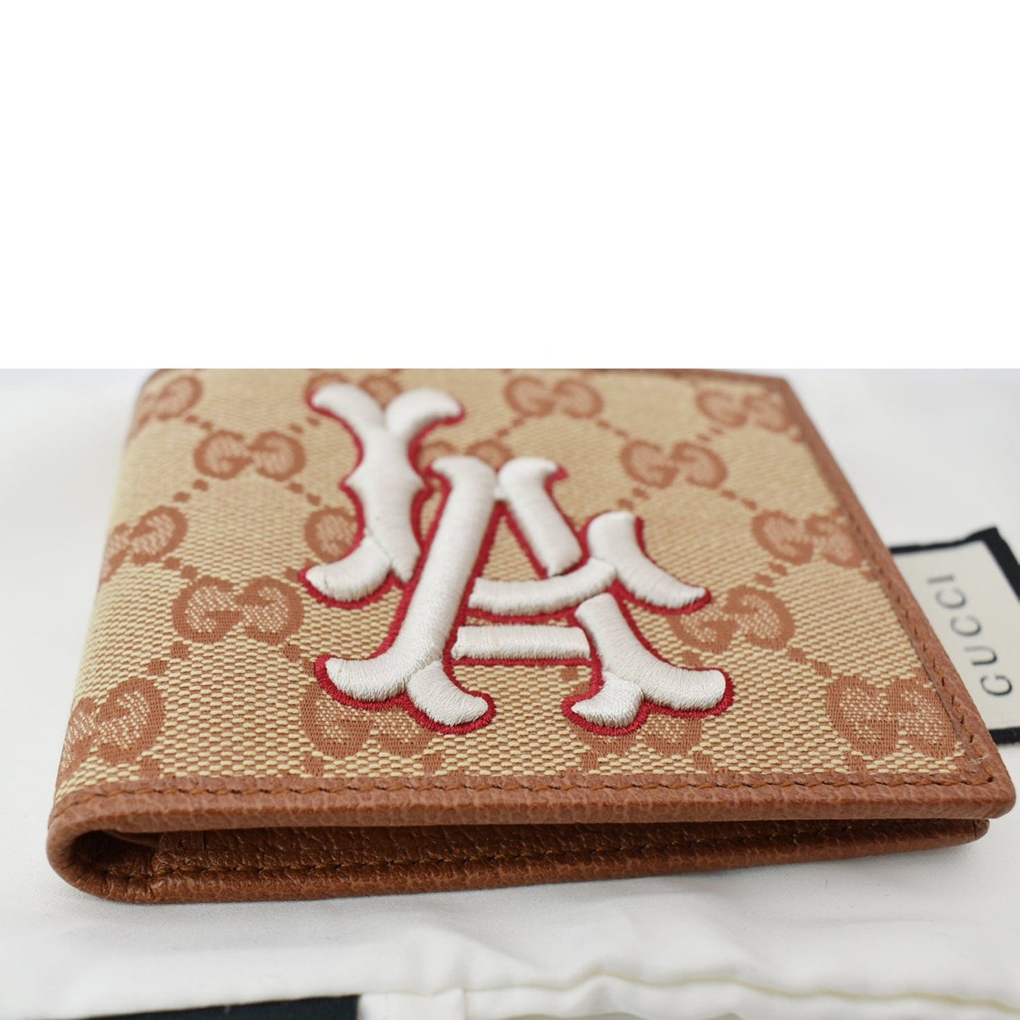 GUCCI GG LA Angels Patch Bi-fold Wallet Beige 547787