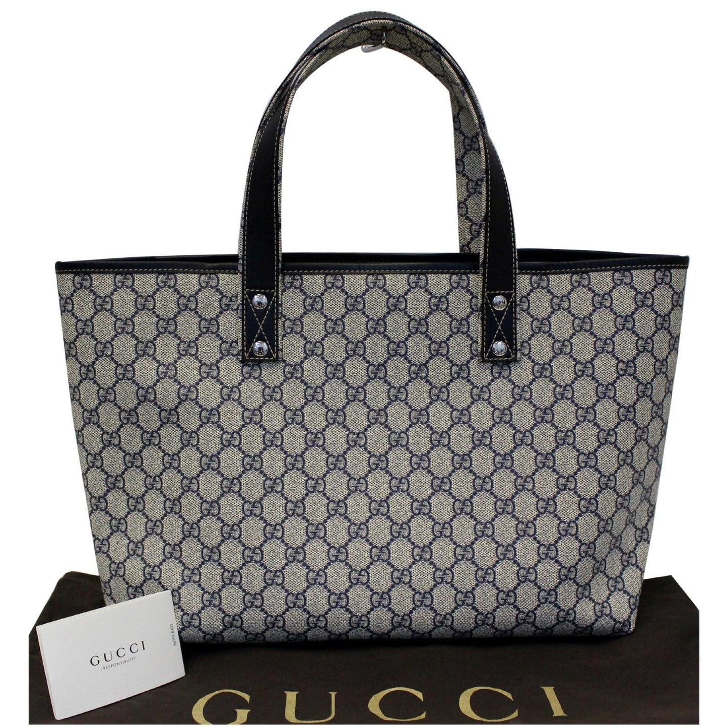 GUCCI GG Supreme Tote Bag 211134 Blue