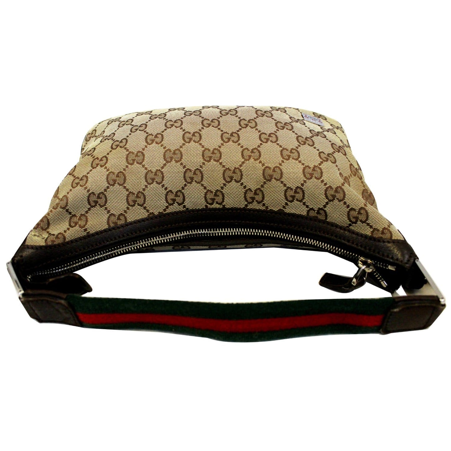 GUCCI GG Canvas Horsebit Hobo Bag Beige