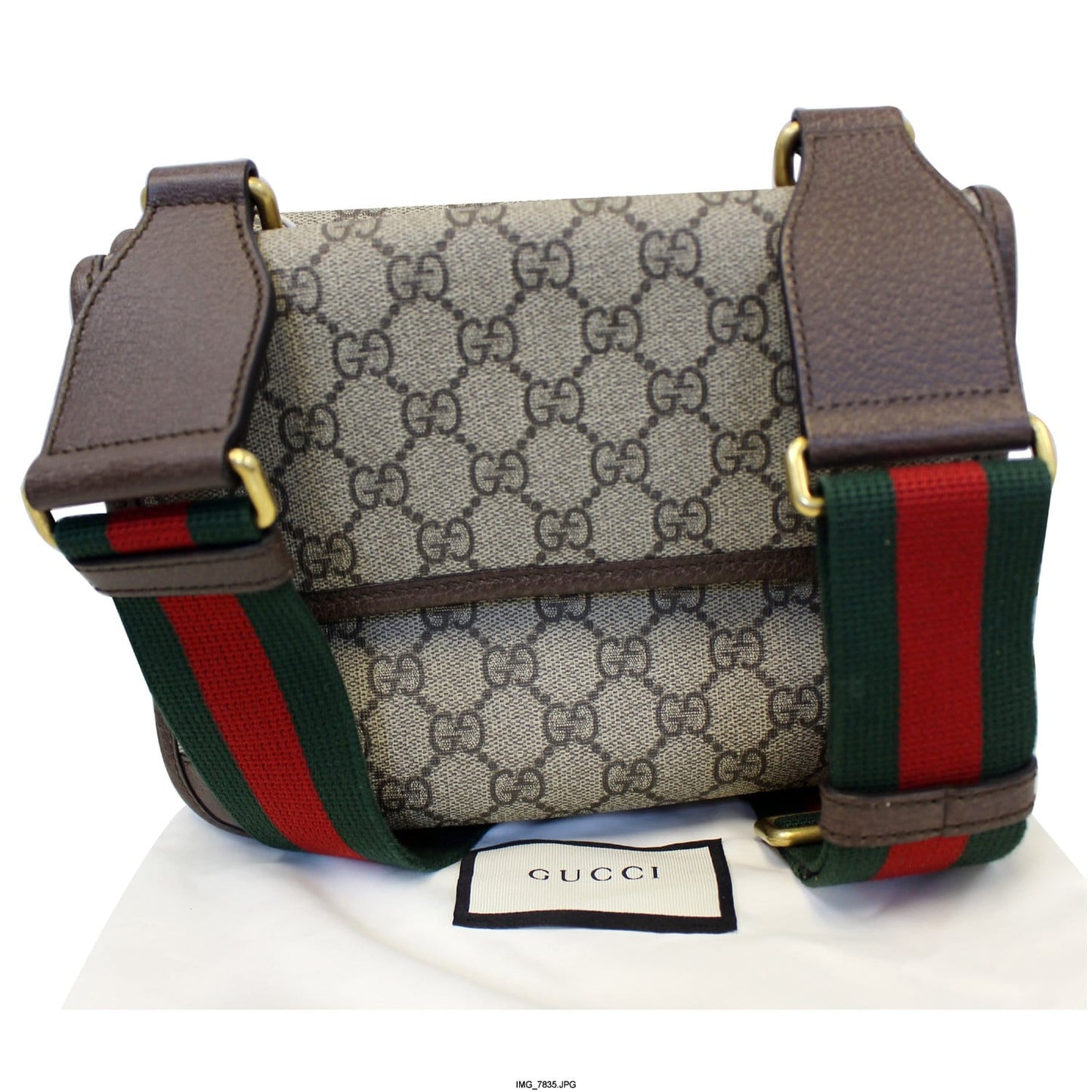 GUCCI GG Supreme Small Messenger Crossbody Bag 501050