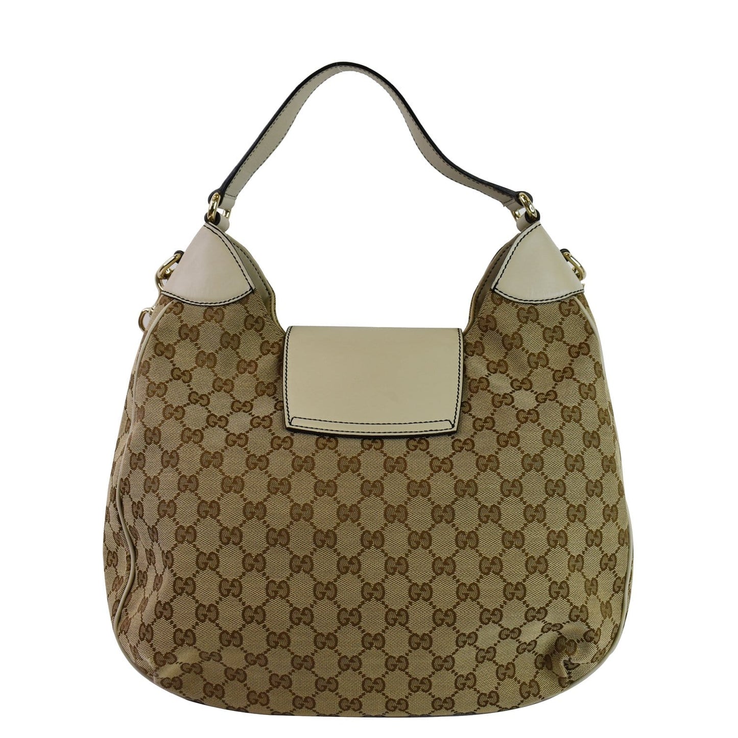 GUCCI Emily Medium GG Canvas Hobo Shoulder Bag Beige 322226
