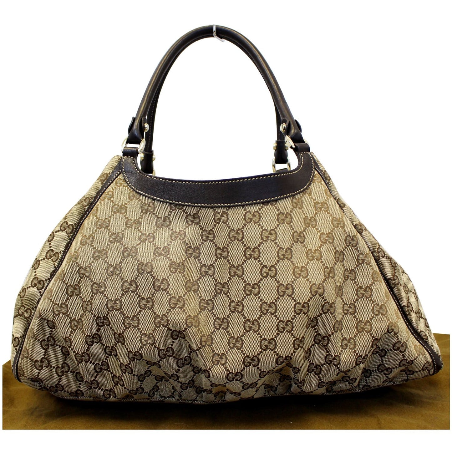 GUCCI GG Canvas D Ring Large Hobo Bag 189835