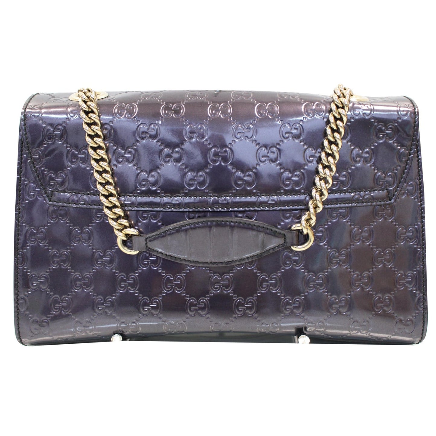 GUCCI Emily Guccissima Chain Shoulder Bag Plum 295402