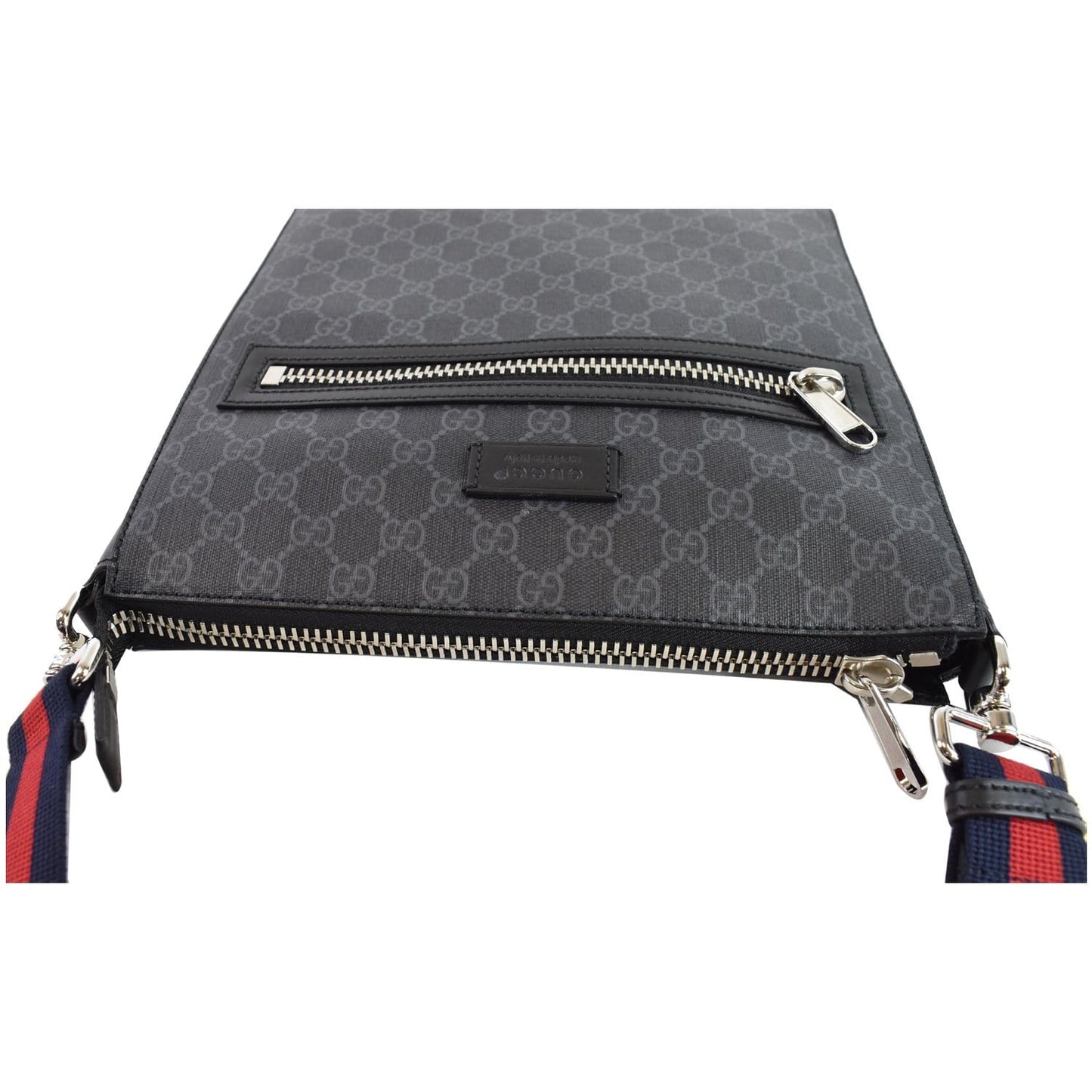 GUCCI GG Supreme Square Messenger Bag Black 474137