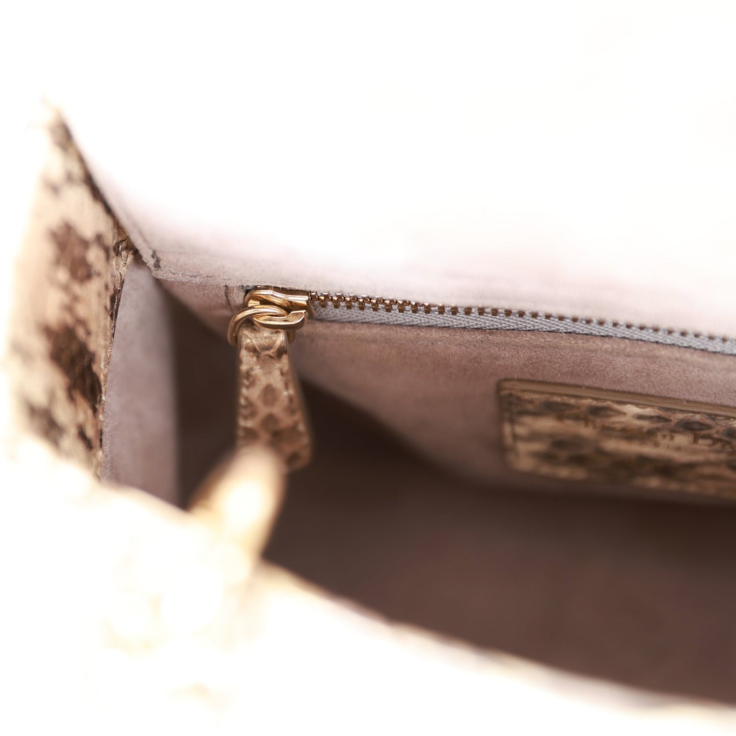 Christian Dior Mini Lady Dior Tote Python Gold Hardware