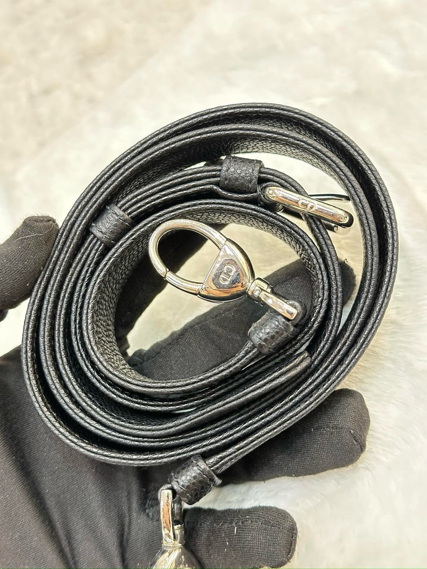 Christian Dior Medium Grained Cannage Calfskin Lady Dior Bag Black SHW