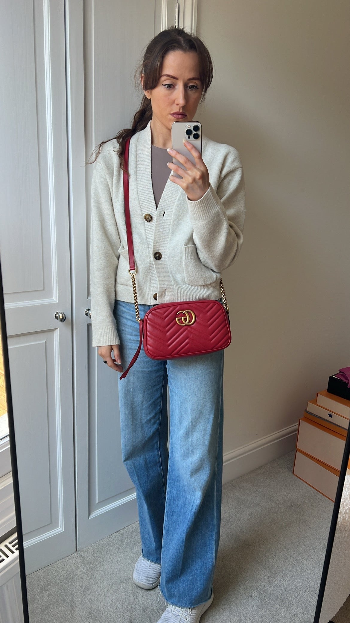Gucci GG Red Marmont Small Shoulder Bag (RRP £1,440)