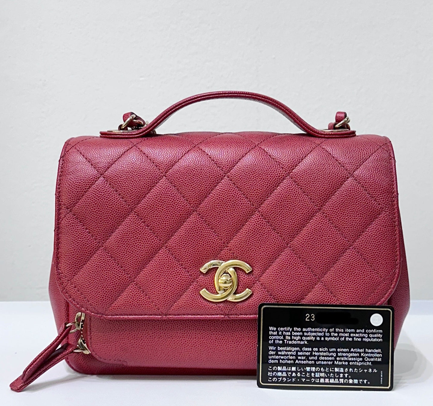 CHANEL Small Business Affinity Bag Red