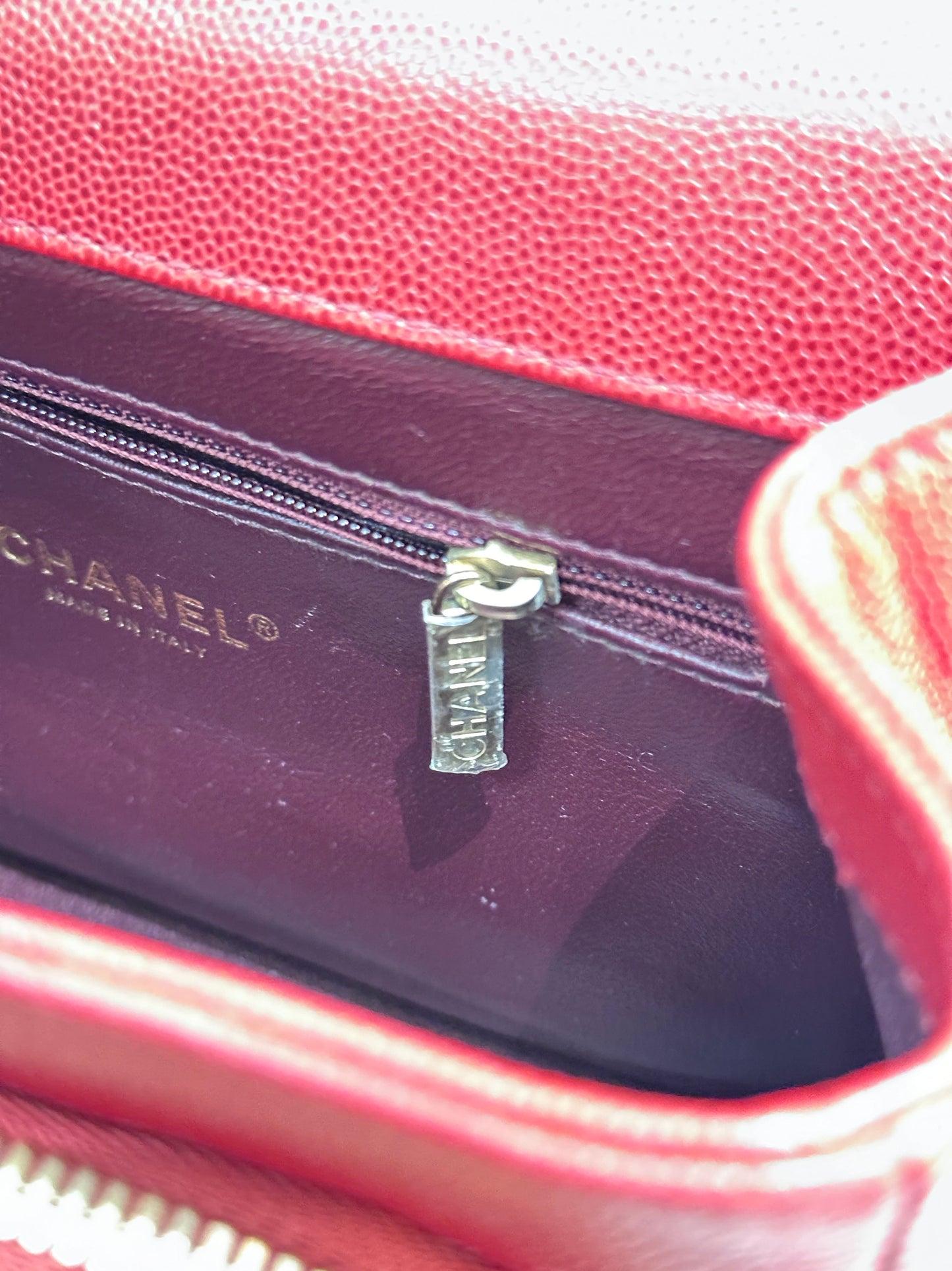 CHANEL Small Business Affinity Bag Red