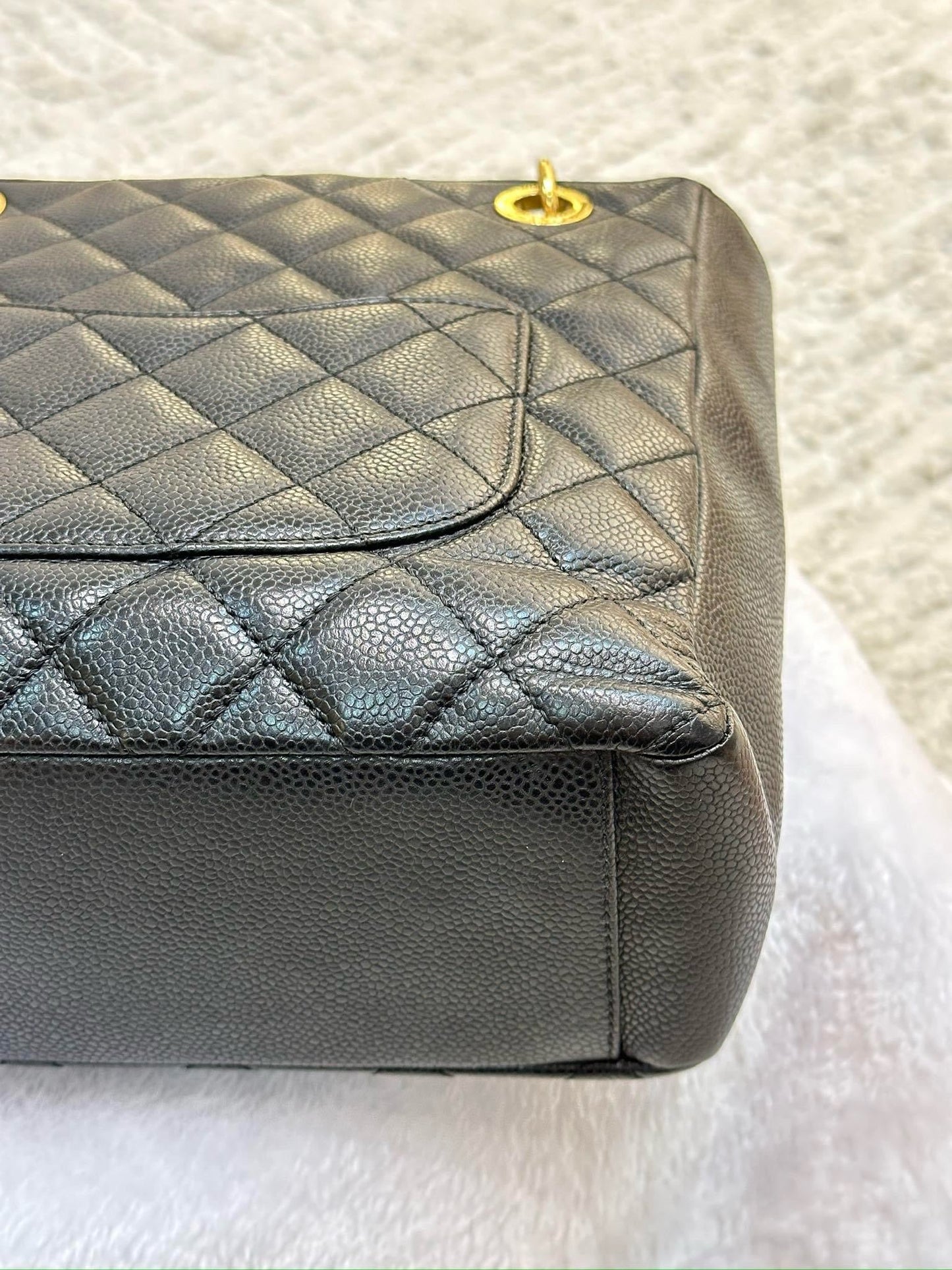 Chanel Caviar Quilted Petit Shopping Tote PST Black