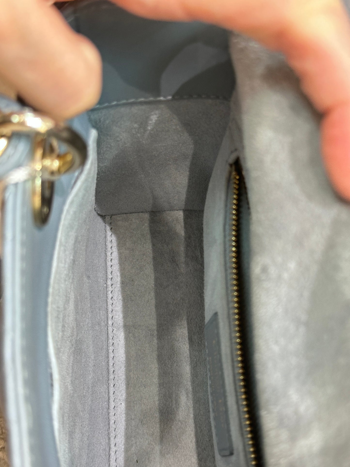 Small Lady Dior My ABC Dior Cannage Lambskin Sky Blue