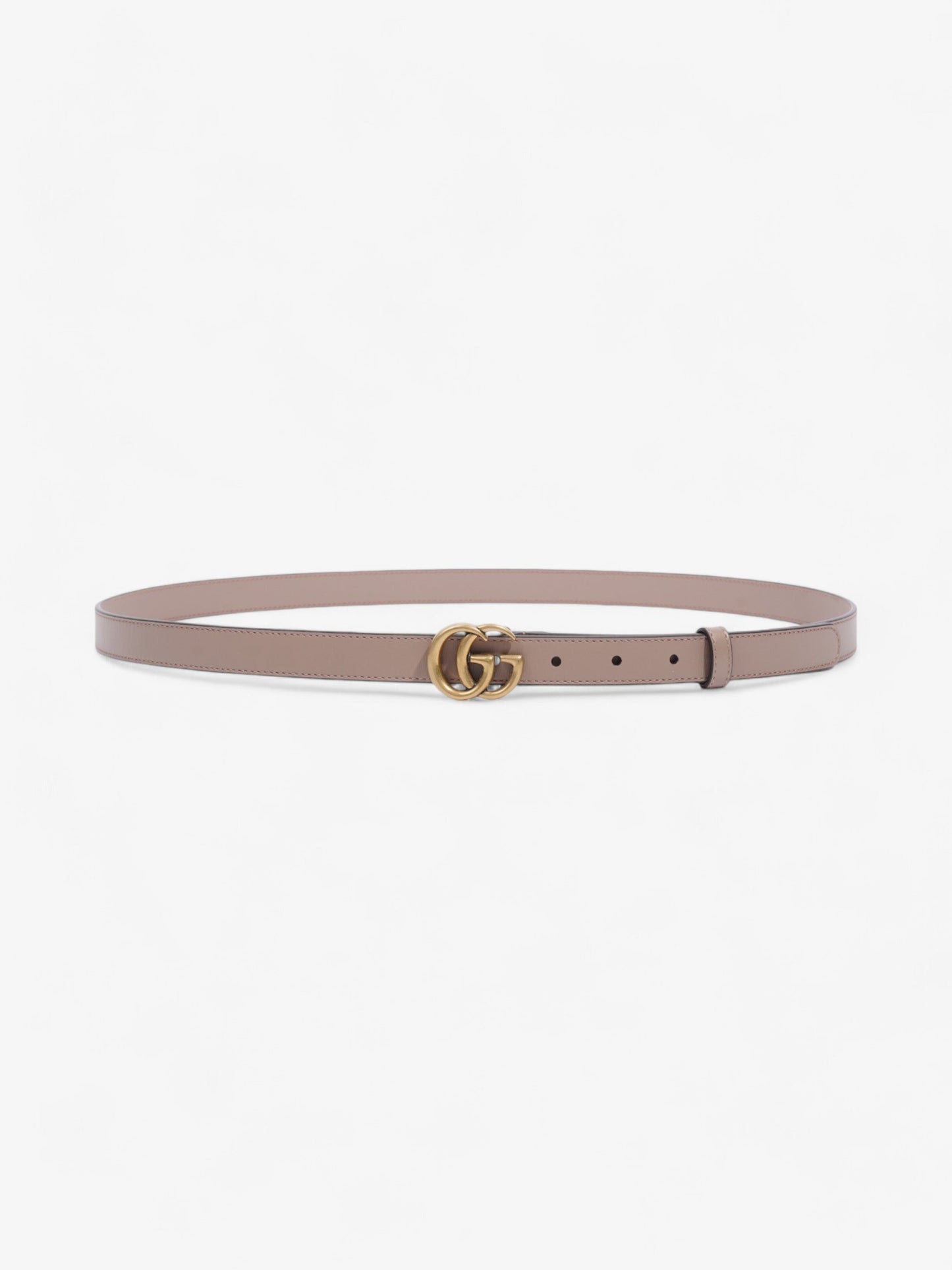 Gucci GG Marmont Thin Belt Dusty Rose / Gold Leather 105cm / 42"