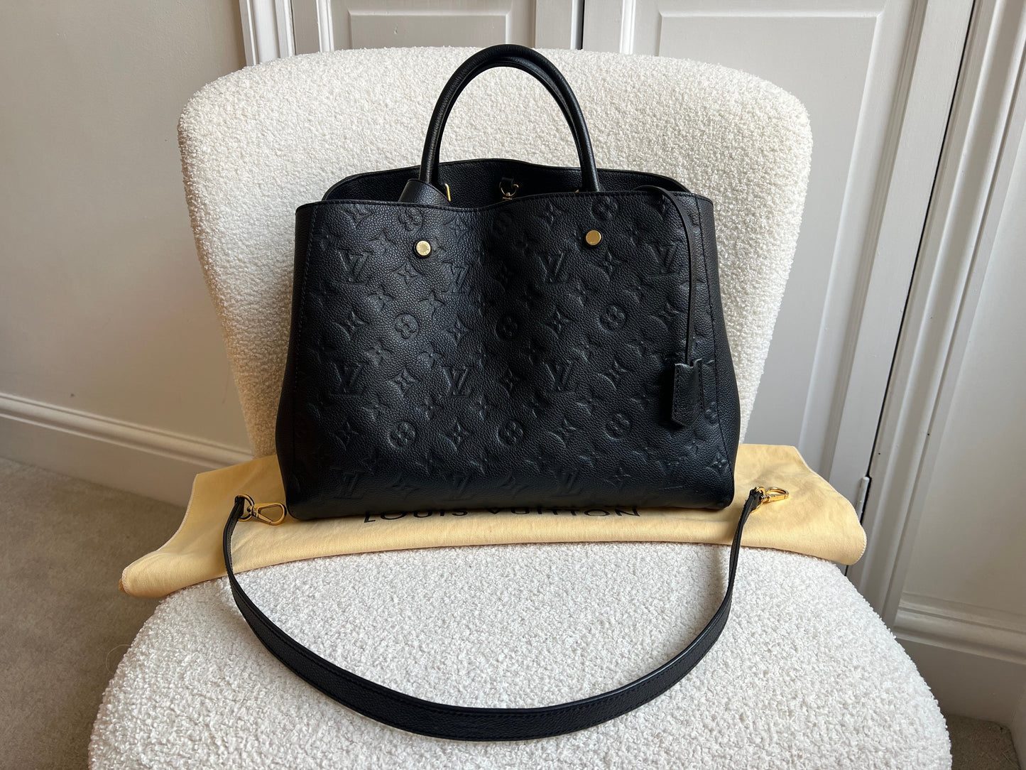 Louis Vuitton Montaigne GM in Black Monogram Empreinte (RRP £2230)