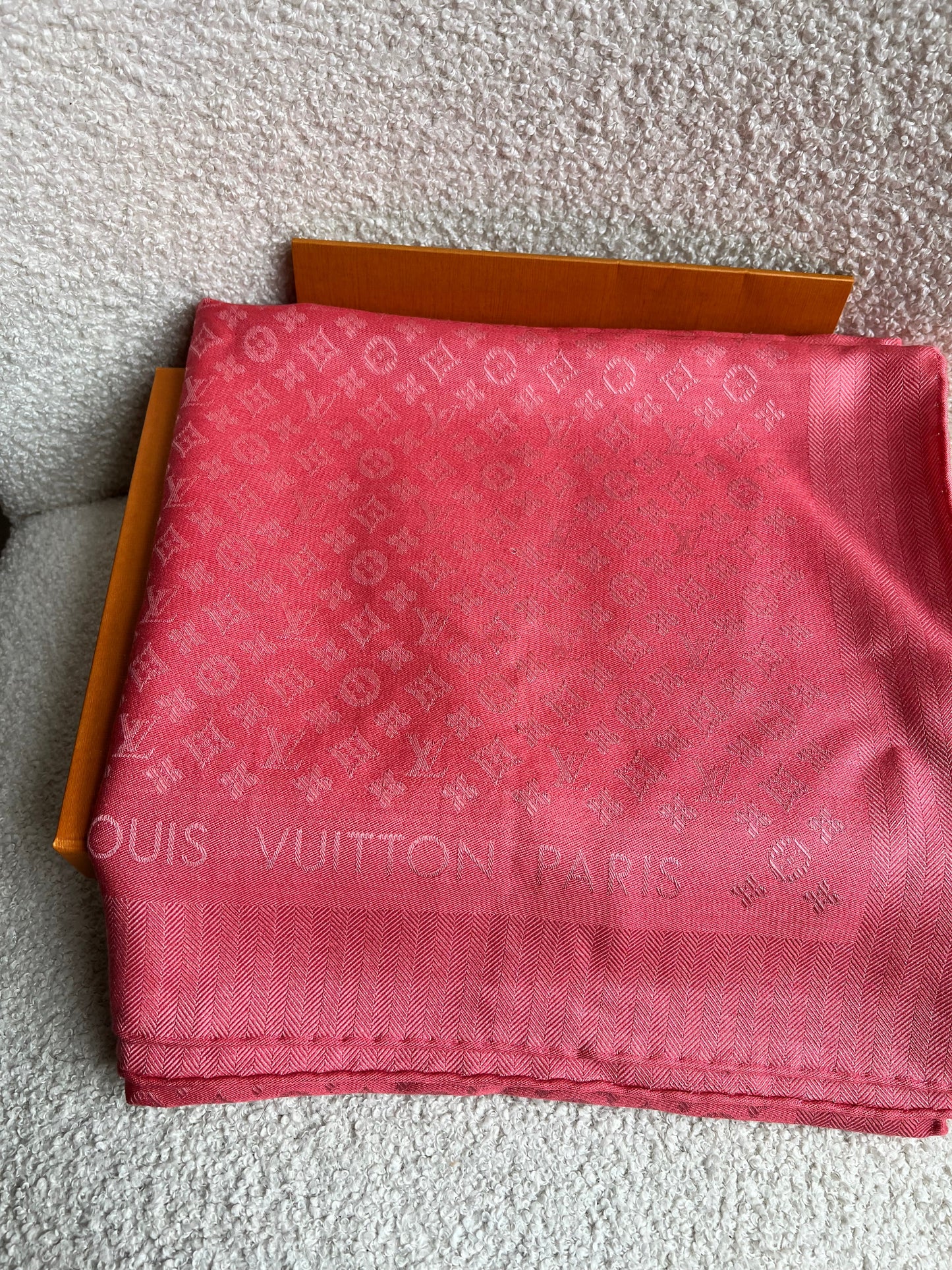 Louis Vuitton Pink Monogram Shawl