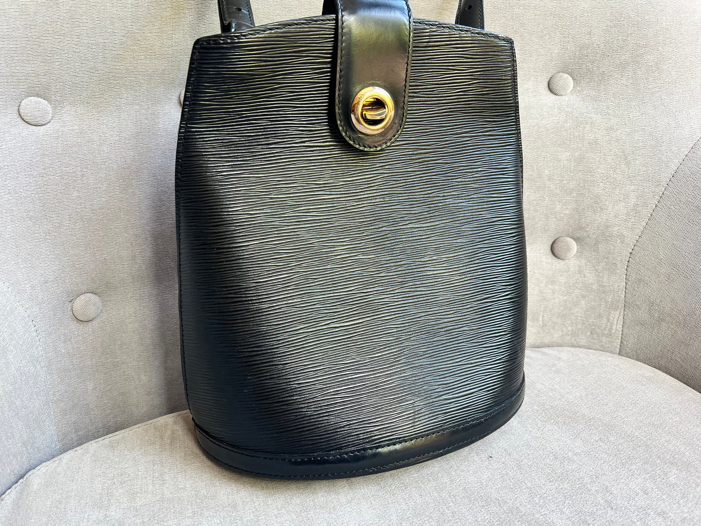 Louis Vuitton Vintage Black Epi Leather Cluny