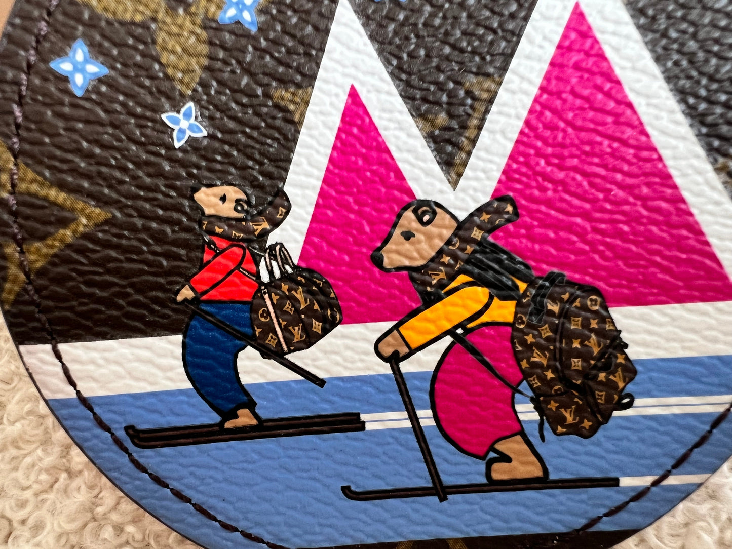 Louis Vuitton Limited Edition Bears Animation Print Monogram Keyring Bag Charm (RRP £245)