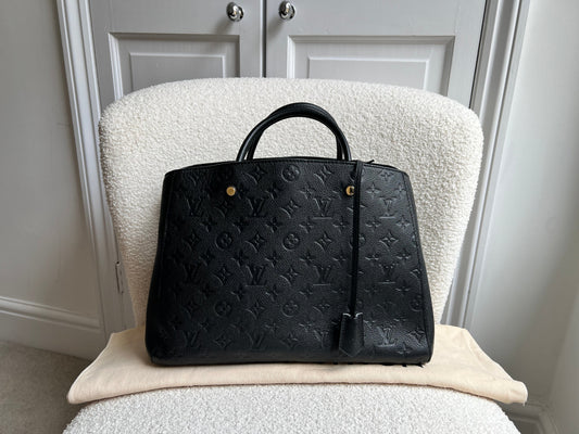 Louis Vuitton Montaigne GM in Black Monogram Empreinte (RRP £2230)