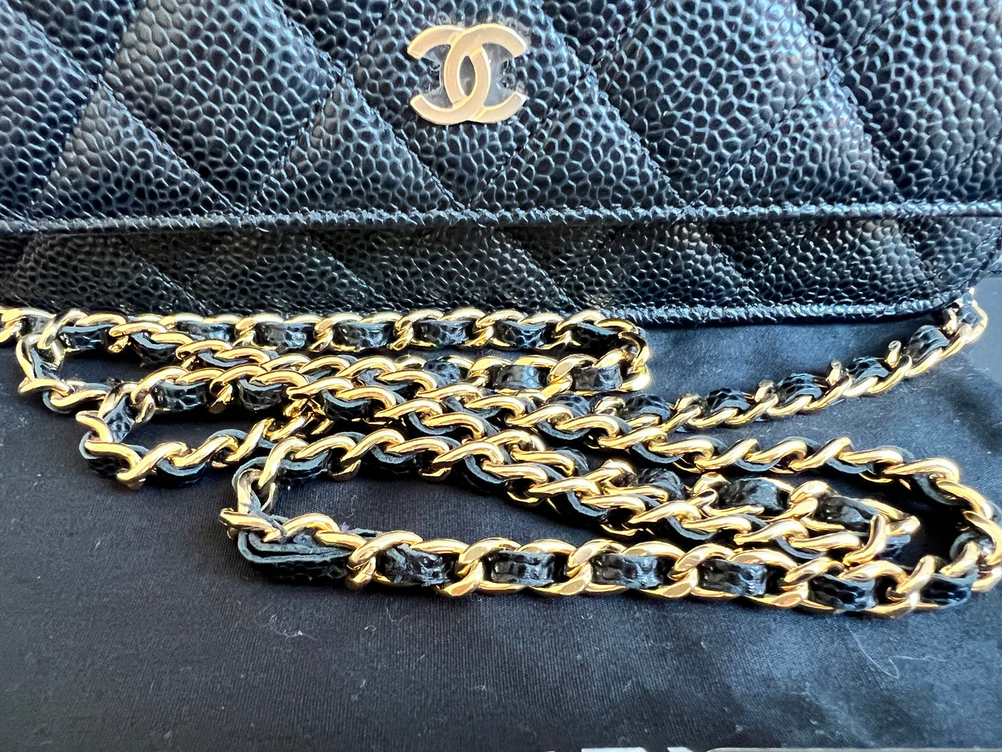 Chanel Black Caviar Wallet on Chain (RRP £2,930)