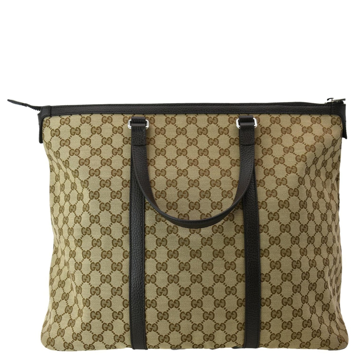 GUCCI GG Canvas Tote Travel Bag Beige 449170