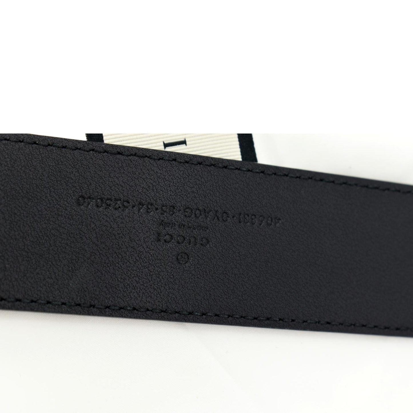 GUCCI Double G Buckle Leather Belt Black 406831