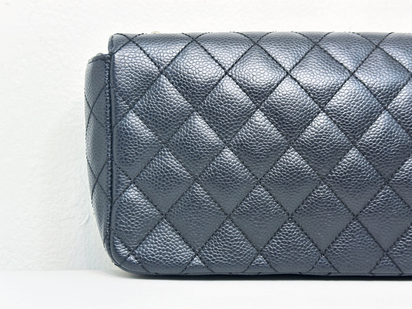 Chanel Caviar East West Flap Bag Black SHW 1131 holo card