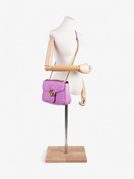 Gucci GG Marmont Light Purple Matelasse Leather Medium