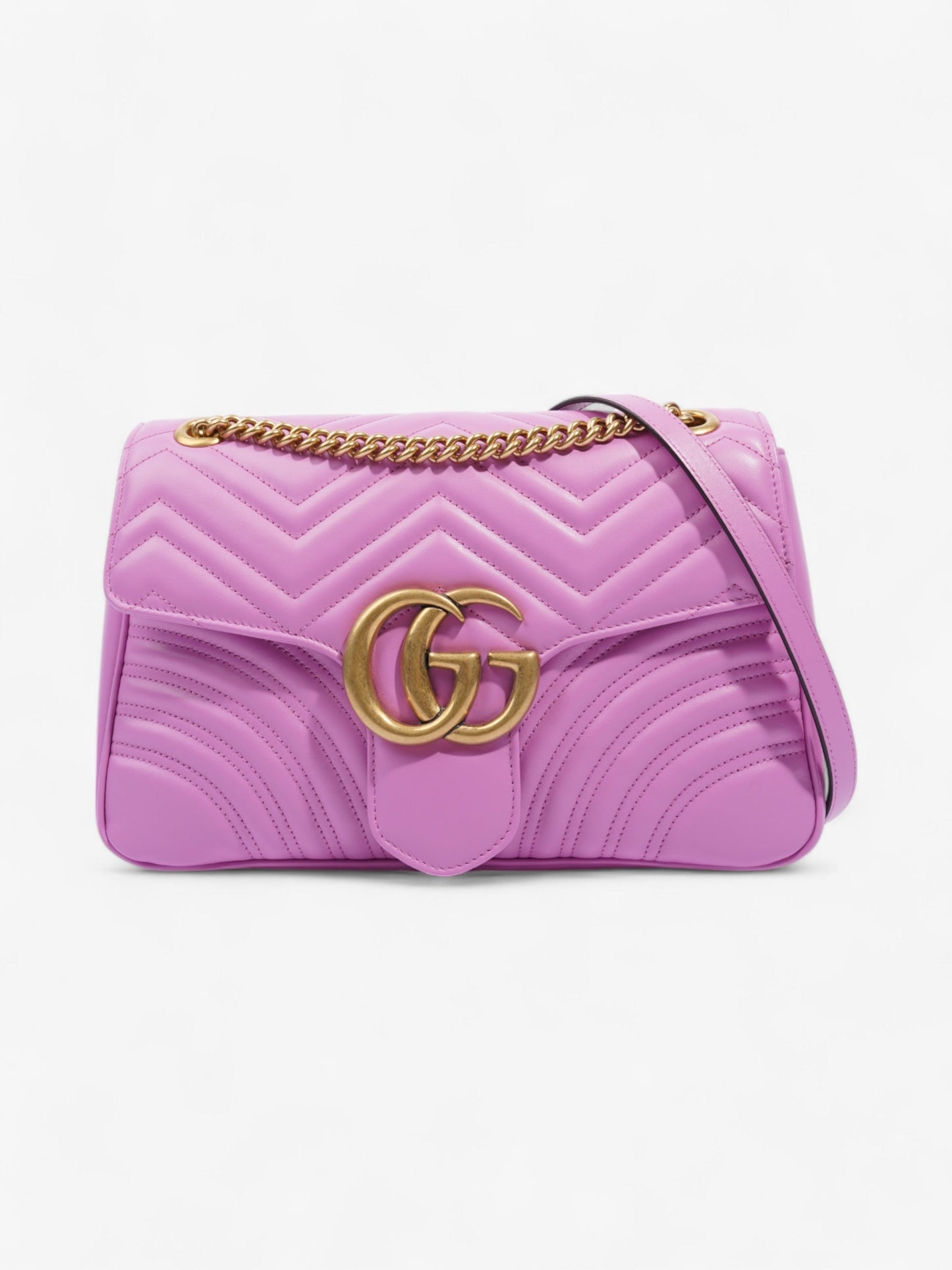Gucci GG Marmont Light Purple Matelasse Leather Medium