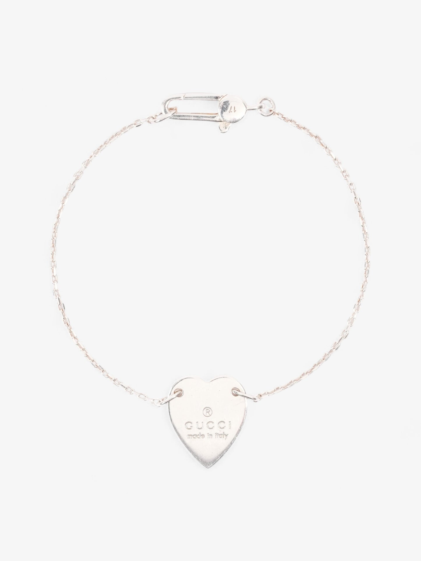 Gucci Heart Bracelet Silver Silver Sterling 17