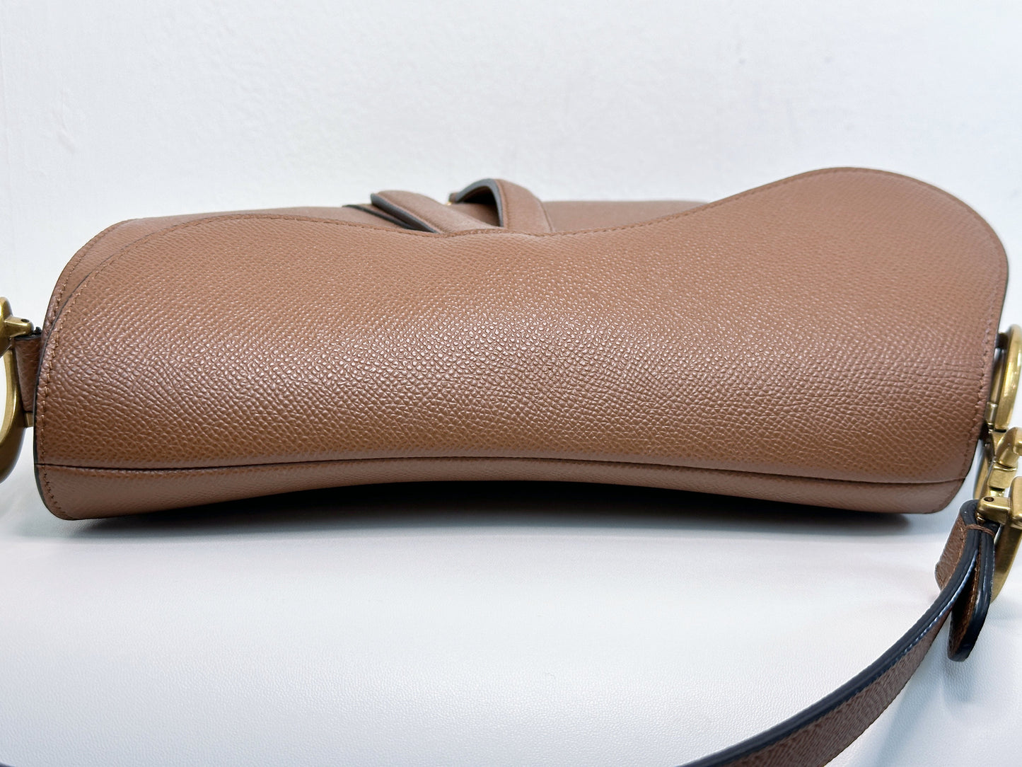 Christian Dior Saddle Bag with Strap Golden Saddle Grained Calfskin 2022 year