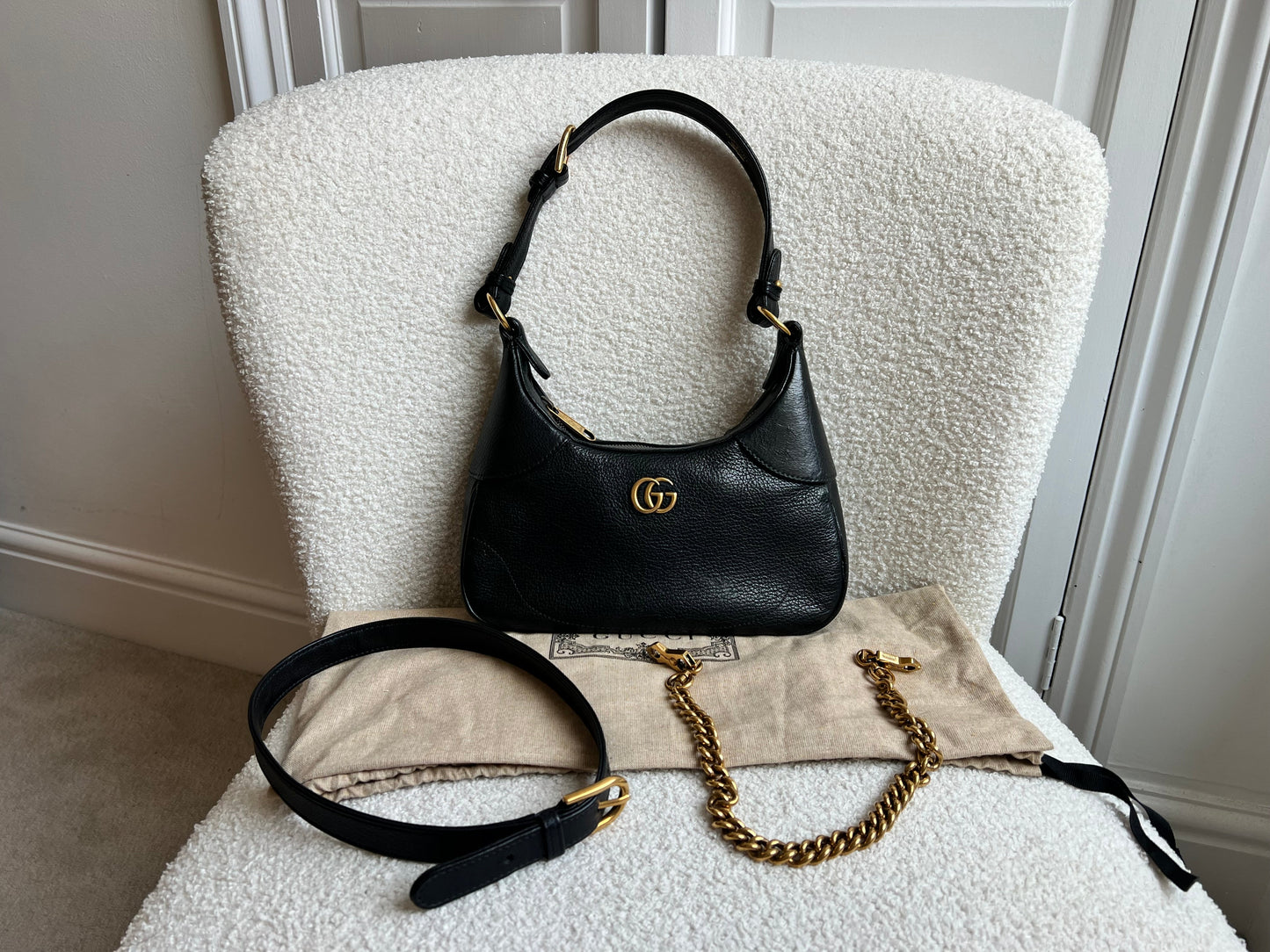Gucci Black Small Aphrodite Shoulder Bag (RRP £1590)