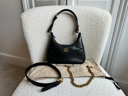 Gucci Black Small Aphrodite Shoulder Bag (RRP £1590)