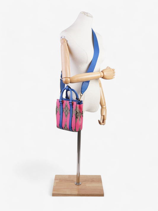 Gucci Rhombus Printed GG Blue / GG Supreme / Pink Canvas Mini
