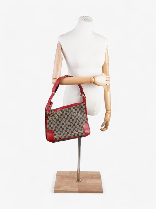 Gucci GG Shoulder Bag GG Supreme / Beige / Red Canvas